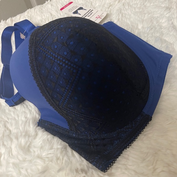 Ashley Stewart Black Full Coverage Micro Underwired Lace T-Shirt Bra 46D - Picture 5 of 12